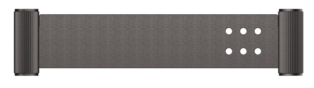 Mica Fluted Stainless Shelf - 400mm - Gunmetal