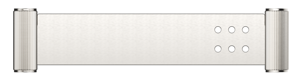 Mica Fluted Stainless Shelf - 400mm - Brushed Nickel