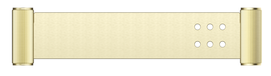 Mica Fluted Stainless Shelf - 400mm - French Gold