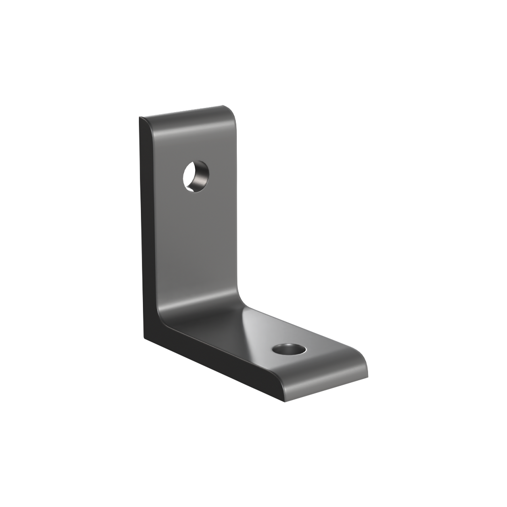 121 Aluminium Angle Bracket – 6mm thick bracket with 6mmØ countersunk hole - Graphite