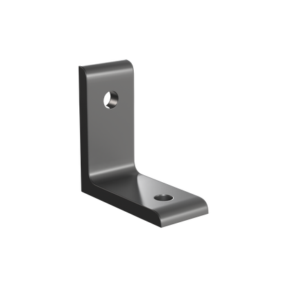 121 Aluminium Angle Bracket – 6mm thick bracket with 6mmØ countersunk hole - Graphite