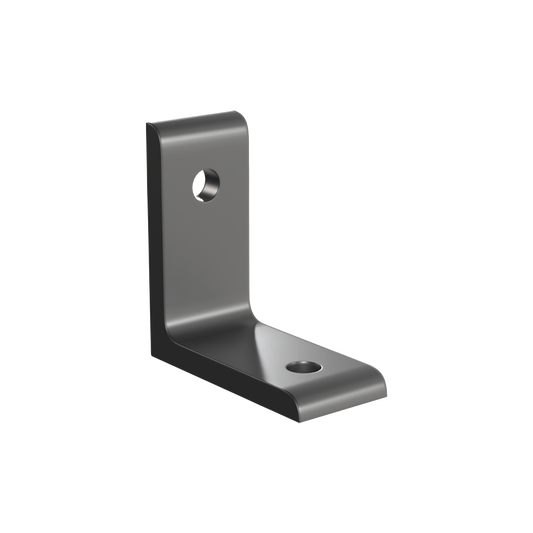 121 Aluminium Angle Bracket – 6mm thick bracket with 6mmØ countersunk hole - Graphite