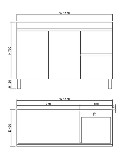 Forest Single Bowl Freestanding Vanity(Leg/Kickboard)-Light oak