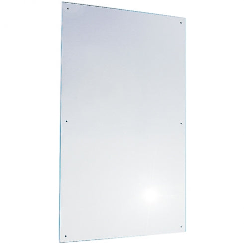 600mm W  Surface Mounted Polished Stainless Steel Mirror - 600mm W x 1200mm H - Bright