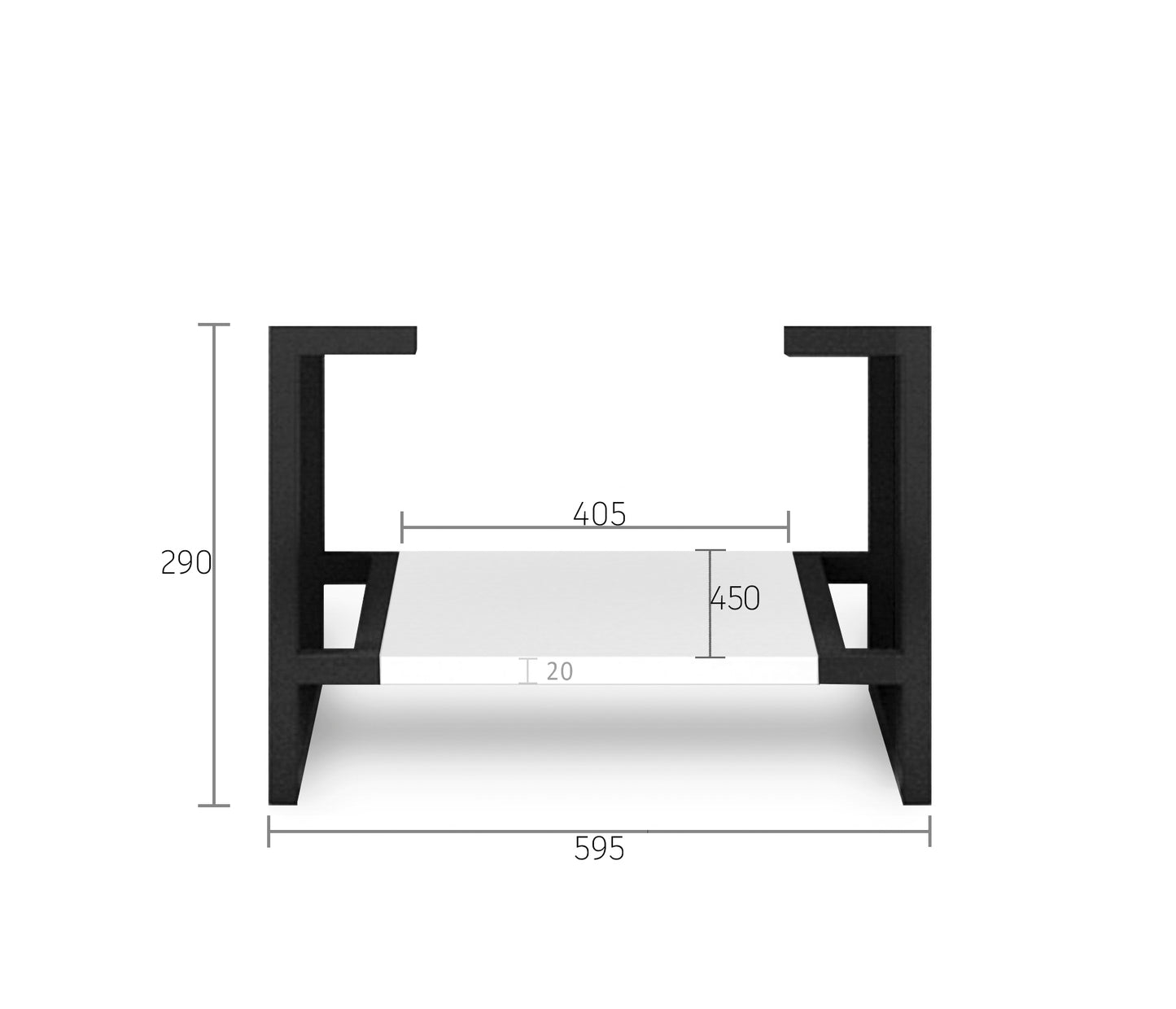 Leg Boston 600X450 Matte White