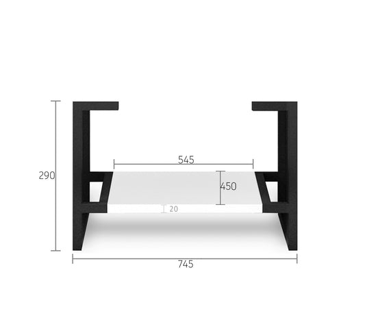 Leg Boston 750X450 Matte White