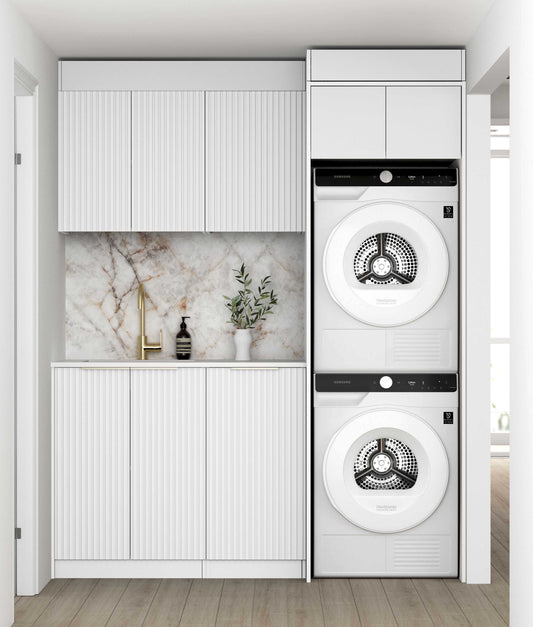 Laundry Kit 1715C Noosa White with Pure White Top
