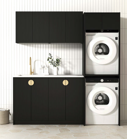 Laundry Kit 1960A Marlo Black with Pure White Top