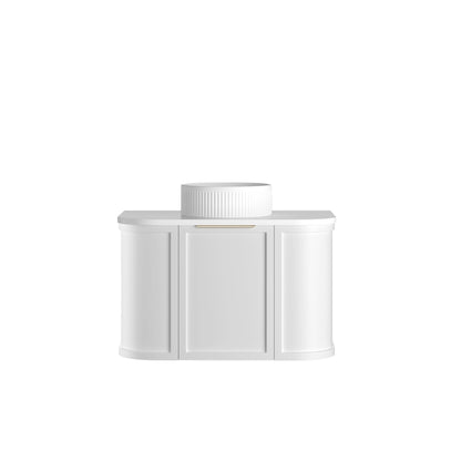 Hampshire 750mm Satin White Wall Hung Curve Cabinet Only