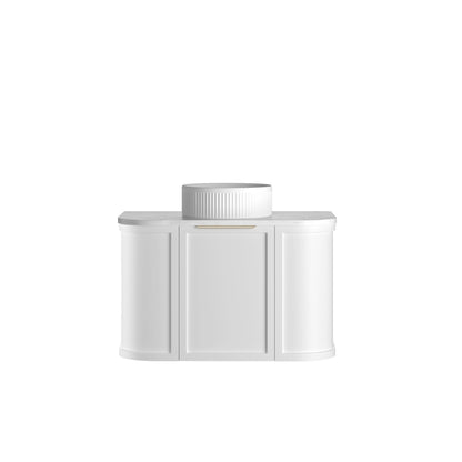 Hampshire 750mm Satin White Wall Hung Curve Cabinet Only