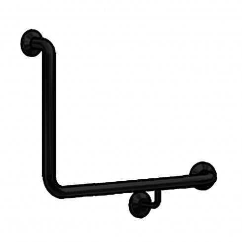 600mm  Surface Mounted 32mm Toilet Grab Rail - Custom Sizes - 600mm x 600mm  - Matte Black