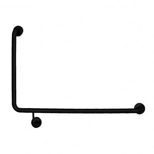 RH 950mm  Surface Mounted 32mm Toilet Grab Rail - RH 950mm x 600mm - Matte Black
