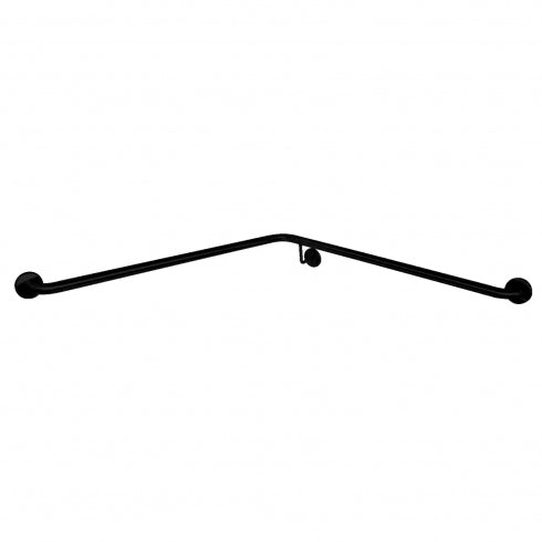 750mm  Surface Mounted Corner Shower Grab Rail  - 750mm x 750mm - Matte Black