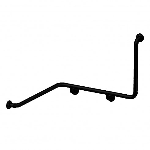 LH 1037.6mm  Surface Mounted 32mm Grab Rail to suit In  Wall Cistern  - LH 1037.6mm x 960mm x  600mm - Matte Black