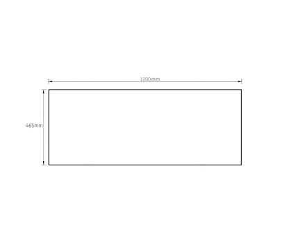 Solid Surface 1200x465x20 Matte White Top No Hole