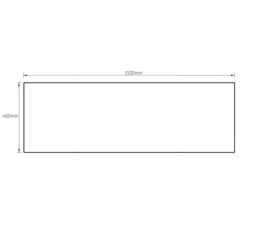 Solid Surface 1500x465x20 Matte White Top No Hole