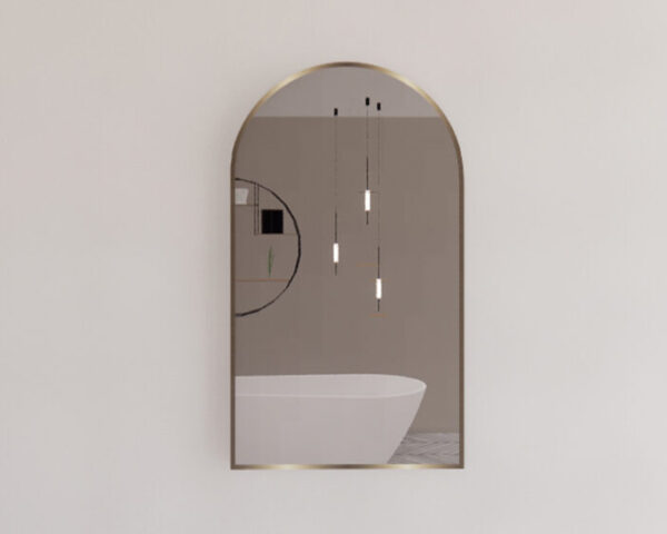 450mm Framed Non-LED - Gold - 450 x 800 x 45