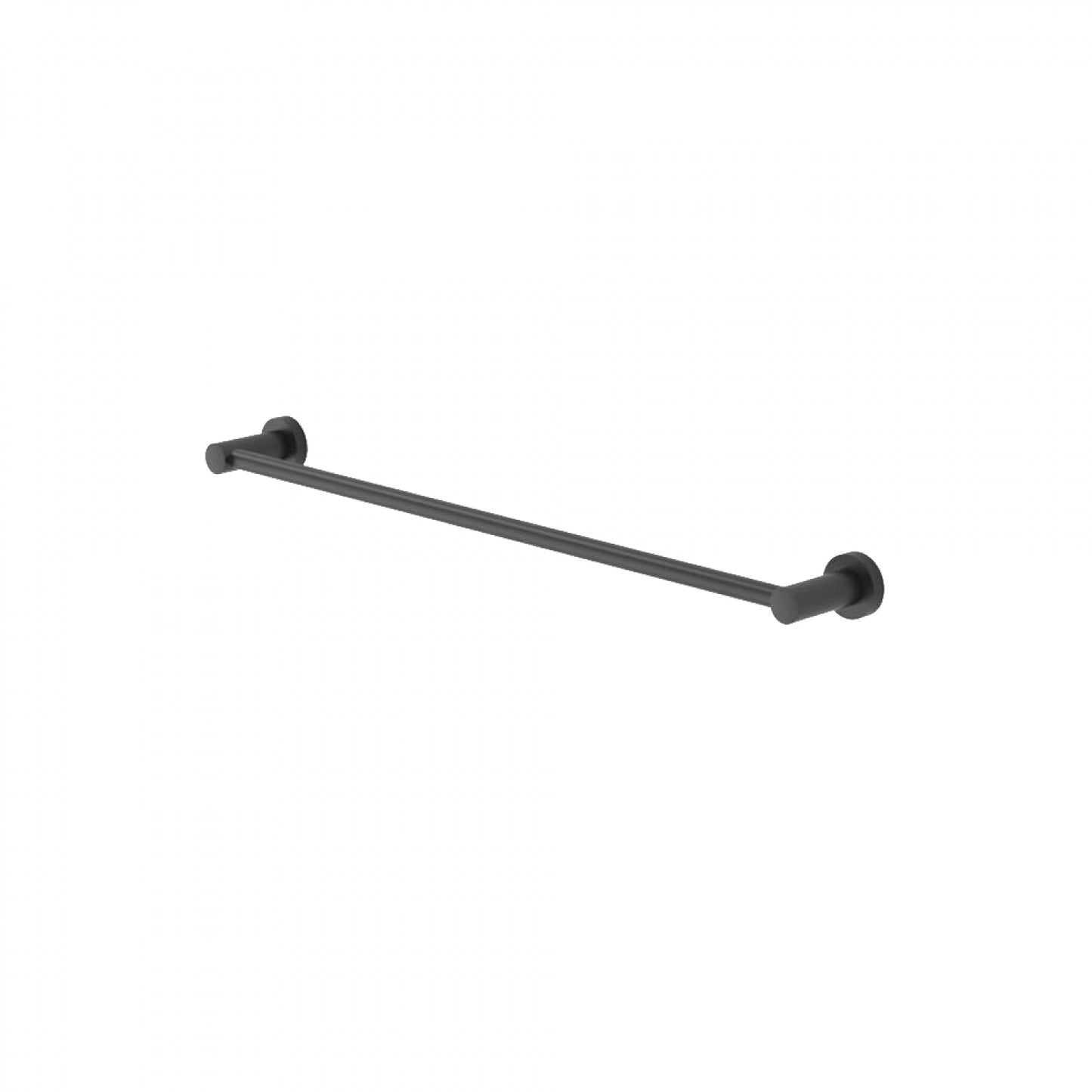 600mm W  Surface Mounted Towel Rail - 600mm W x 45mm H x 78mm D - Matte Black