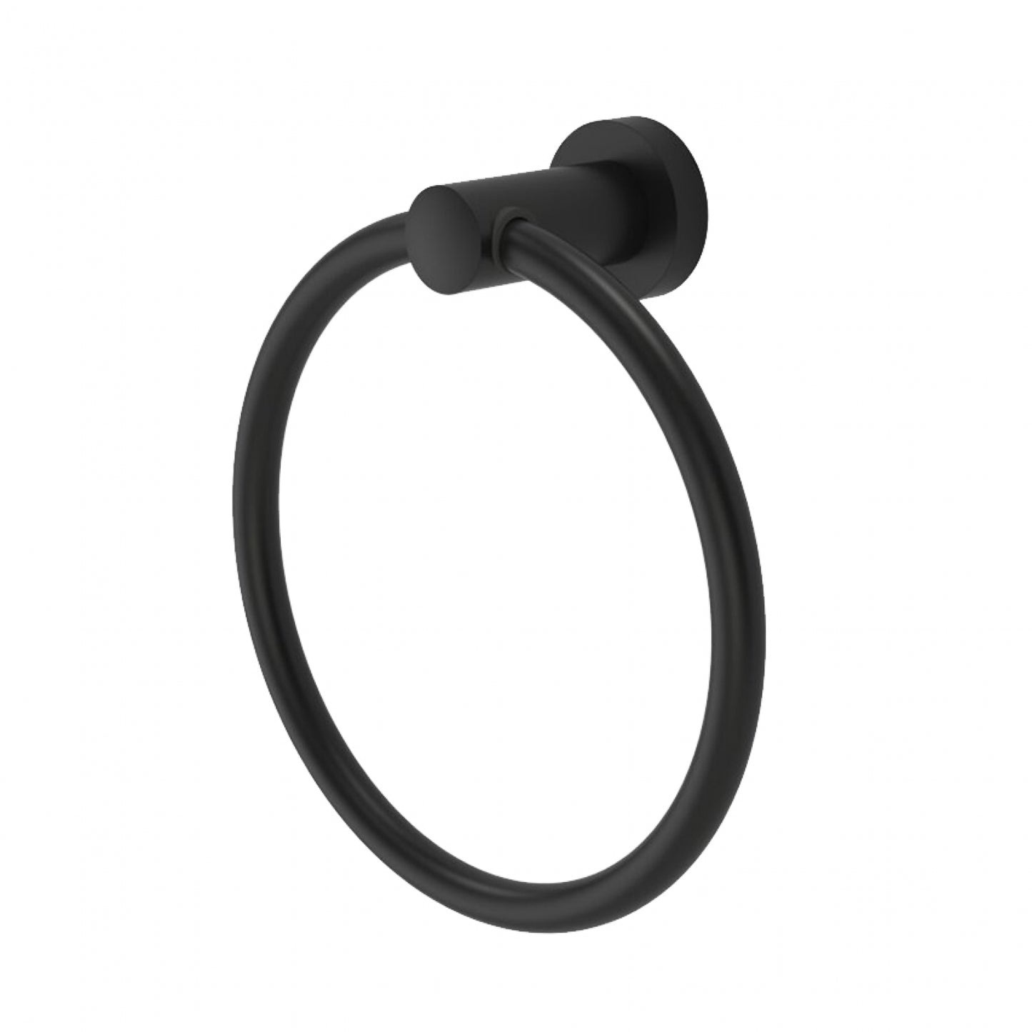 150mm W  Surface Mounted Towel Ring - 150mm W x 150mm H x 50mm D - Matte Black