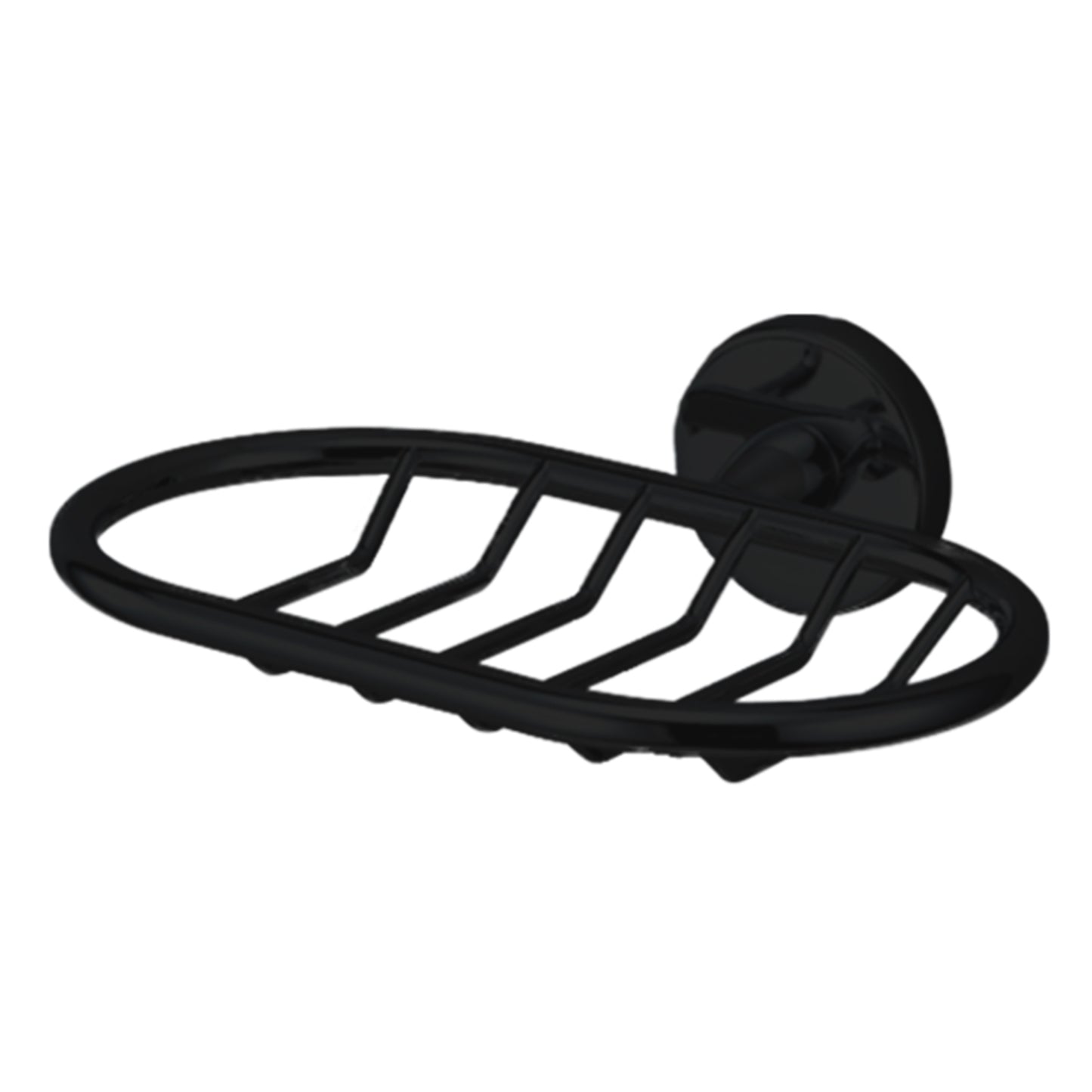 150mm W  Surface Mounted Tresor Range Soap Basket - 150mm W x 45mm H x 115mm D - Matte Black