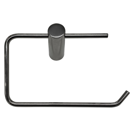 154mm W  Surface Mounted Single Toilet Roll Holder - 154mm W x 97mm H x 55mm D - Bright
