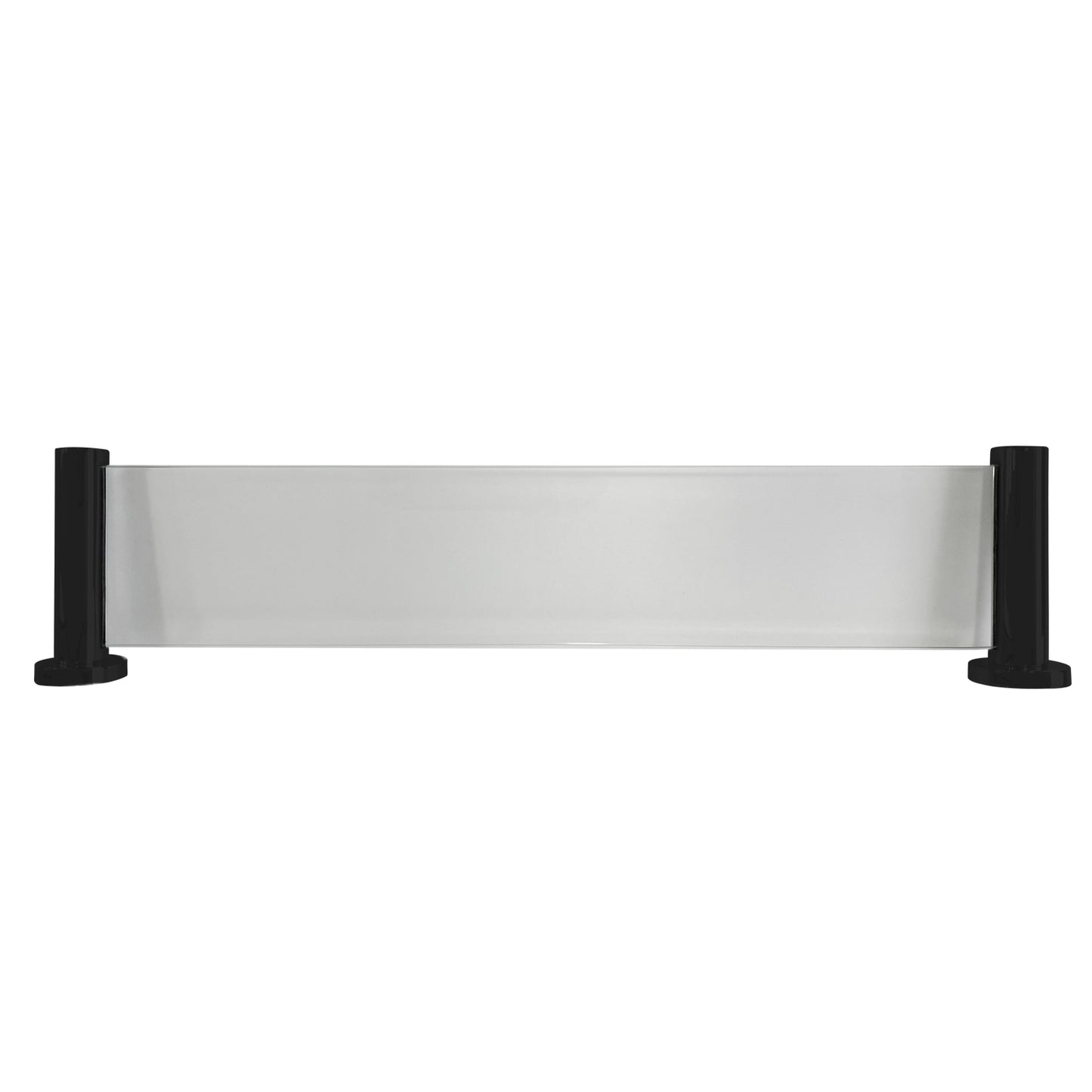 500mm W  Surface Mounted Glass Shelf - 500mm W x 45mm H x 123mm D - Matte Black