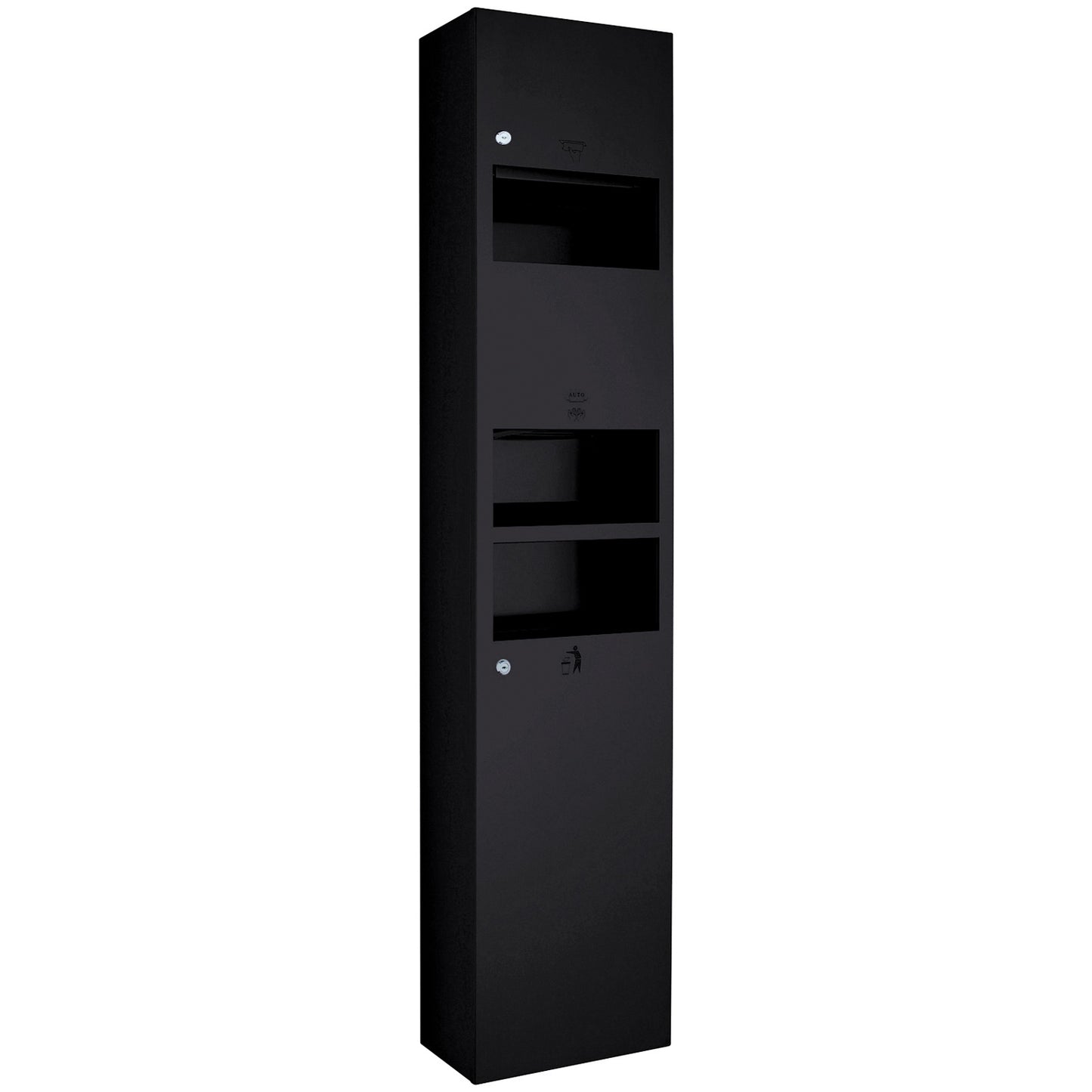 360mm W  Recessed Recessed 3 in 1 Combination Matte Black - 360mm W x 1660mm H x 184mm D - Matte Black