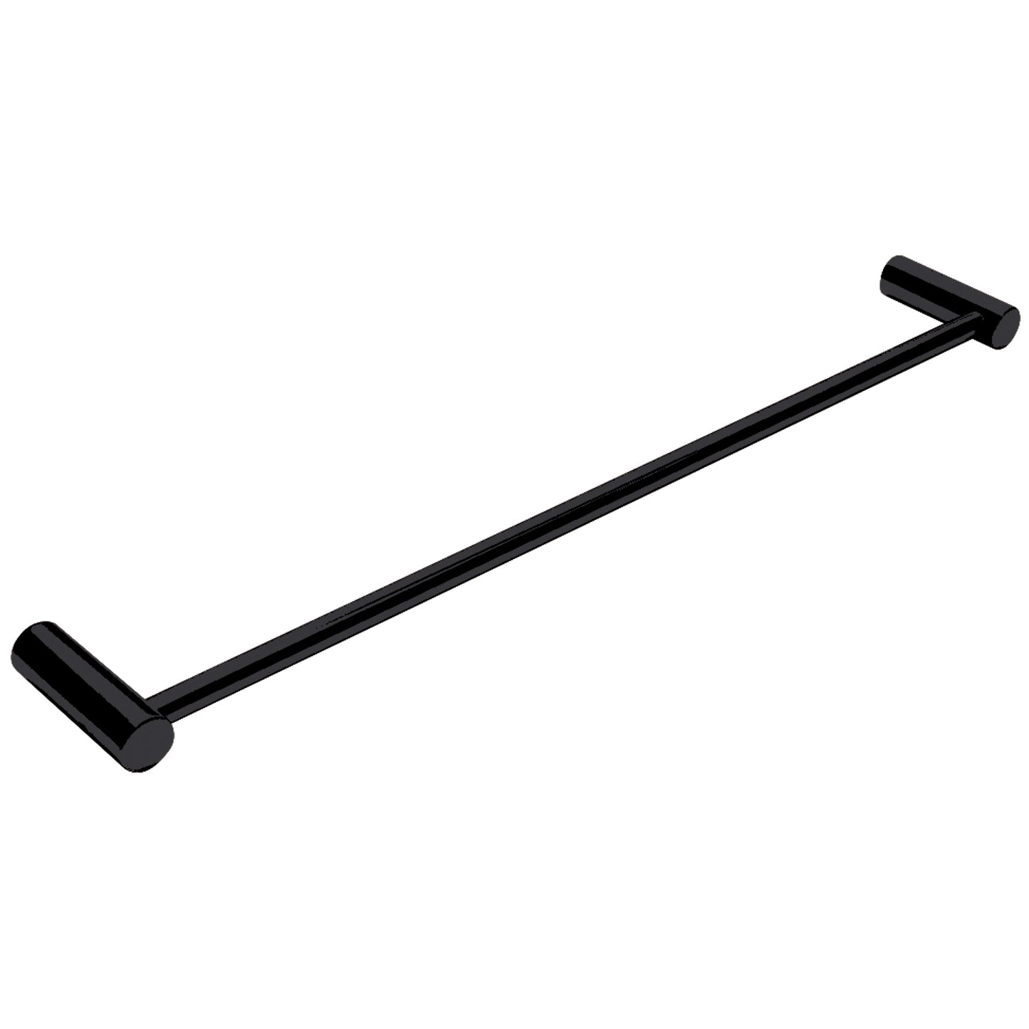 750mm W  Surface Mounted Single Towel Rail  - 750mm W x 125mm D - Matte Black