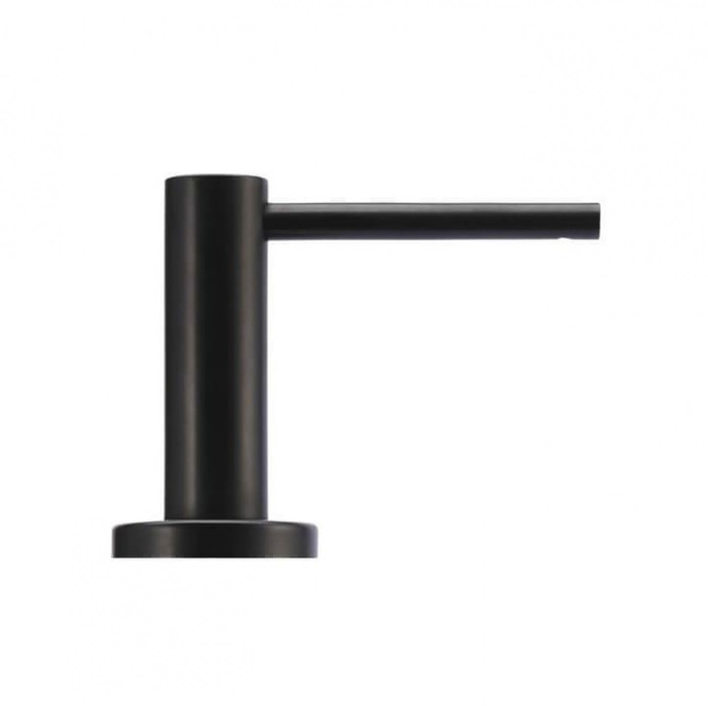 40mm W  Bench Mounted Round Soap Dispenser  - 40mm W x 80mm D x 54mm H - Matte Black