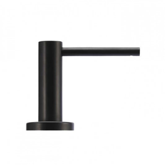 40mm W  Bench Mounted Round Soap Dispenser  - 40mm W x 80mm D x 54mm H - Matte Black