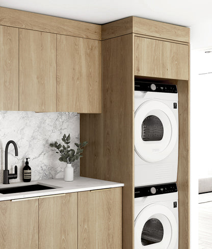 Laundry Kit 1715B Byron/Bondi Natural Oak with Pure White Top