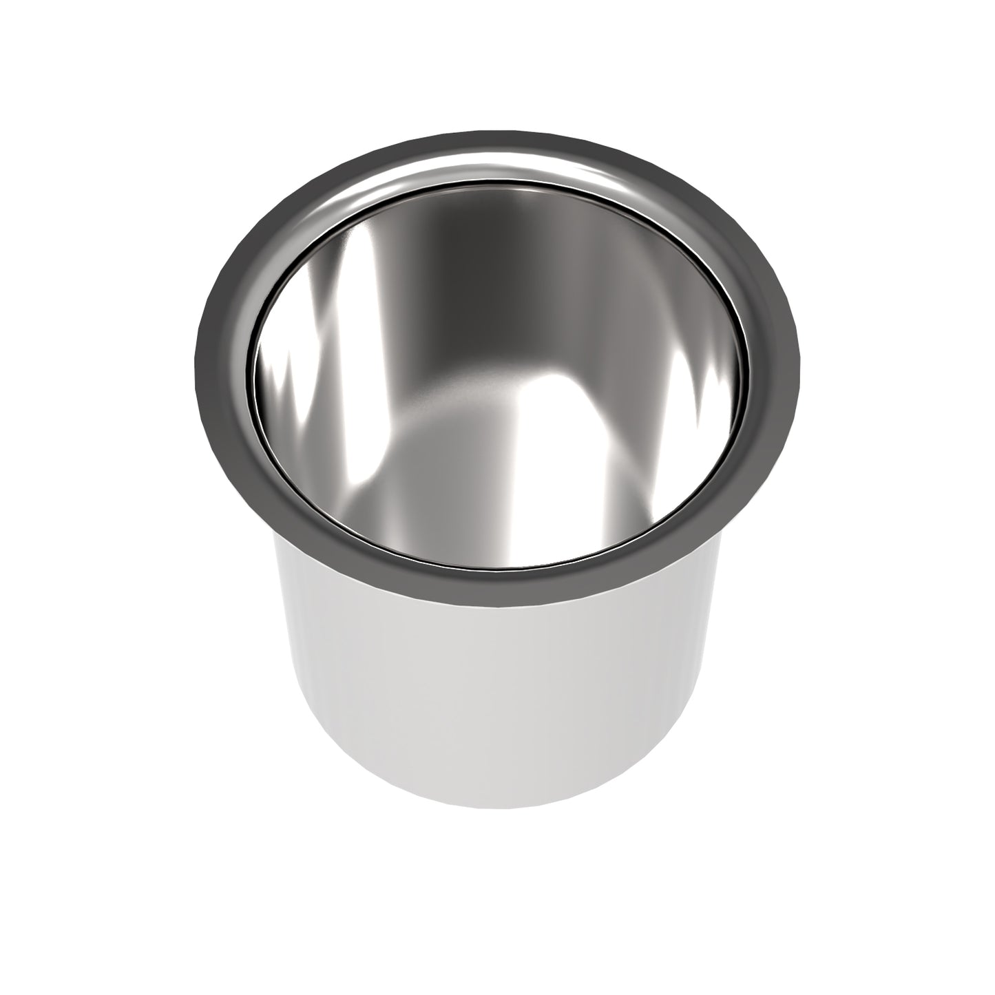 170mm  Surface Mounted Circular Bench Mounted Waste Chute - 170mm x 120mm x 145mm - Bright