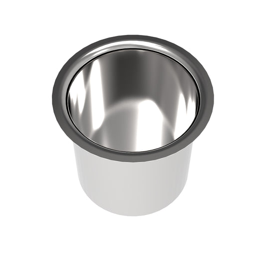 170mm  Surface Mounted Circular Bench Mounted Waste Chute - 170mm x 120mm x 145mm - Bright