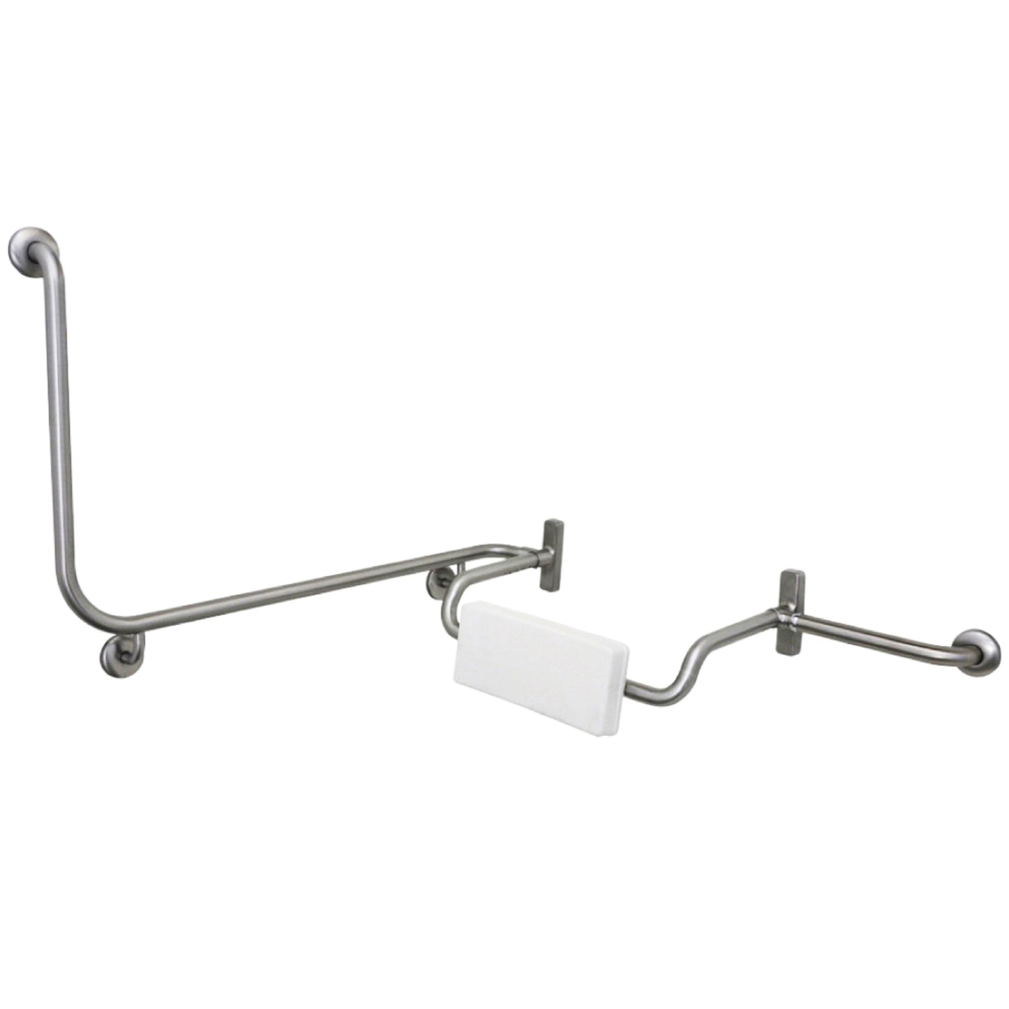 Surface Mounted  Grab Rail and Back Rest Combo Right Hand Setup -  - Satin