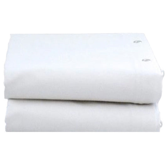 2000mm H  Attaches to Track System Shower Curtain Weighted - 2000mm H x 2400mm W - White Box Stripe
