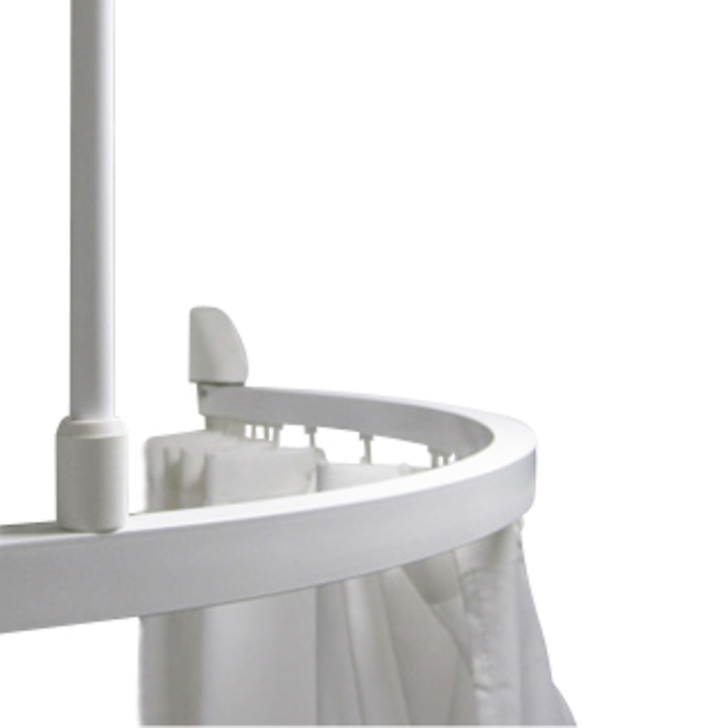 LH 1600  Surface Mounted Shower Curtain Track System - LH 1600 x 1100  - Silver