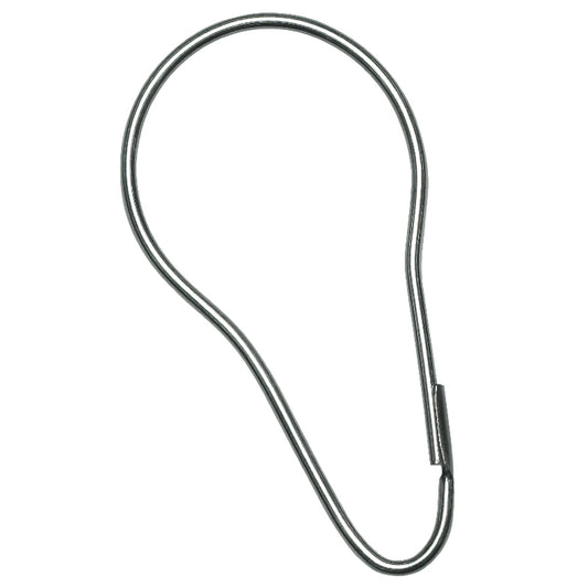 1278mm L  Attaches to Curtain Rail  Shower Curtain Hook - pack of 12 78mm L x 48mm W x 46mm D - Satin