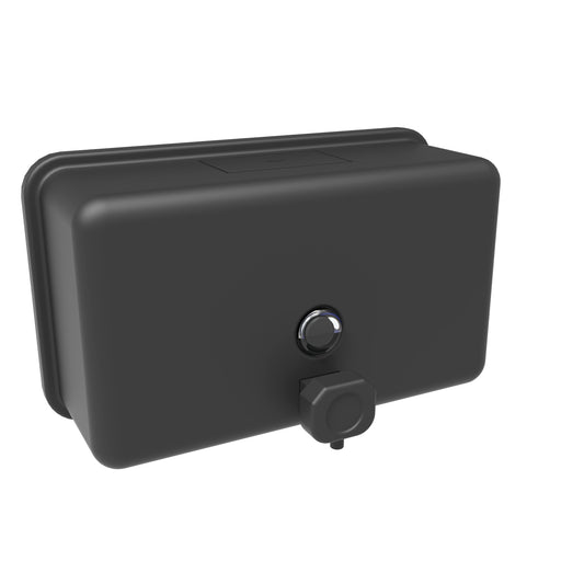 208mm W  Surface Mounted Soap Dispenser 1.2 L - 208mm W x 124mm H x 73mm D - Matte Black