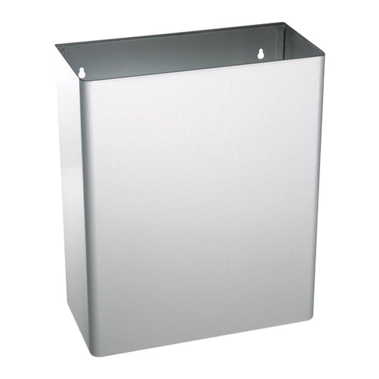 358mmW  Surface Mounted Waste Receptacle 24 Litres - 358mmW x 430mmH x 168mmD - Satin