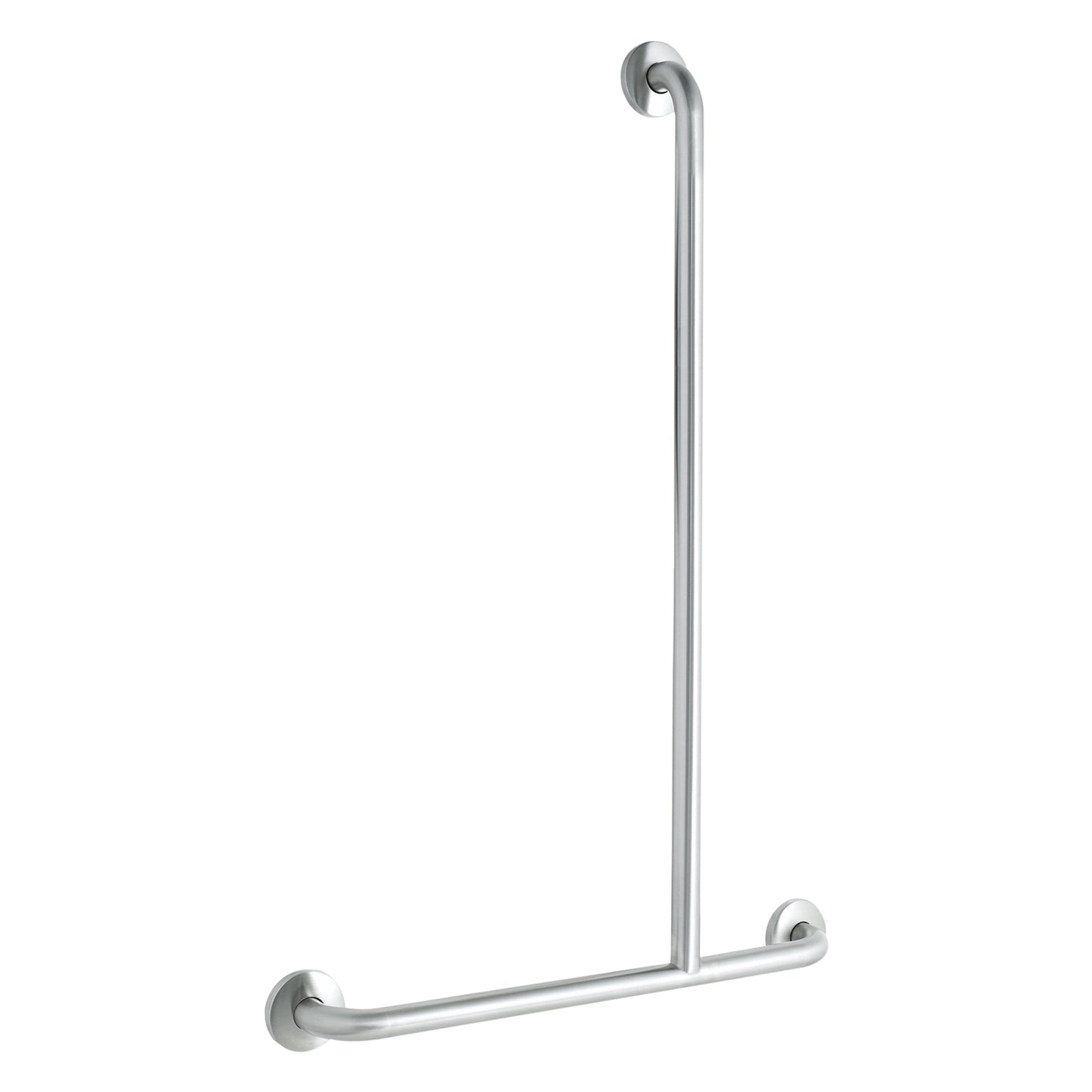 RH 660mm  Surface Mounted 32mm Shower Grab Rail - RH 660mm x 1100mm - Satin