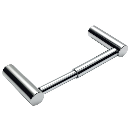 135mm W  Surface Mounted Single Toilet Roll Holder - 135mm W x 75mm D - Bright