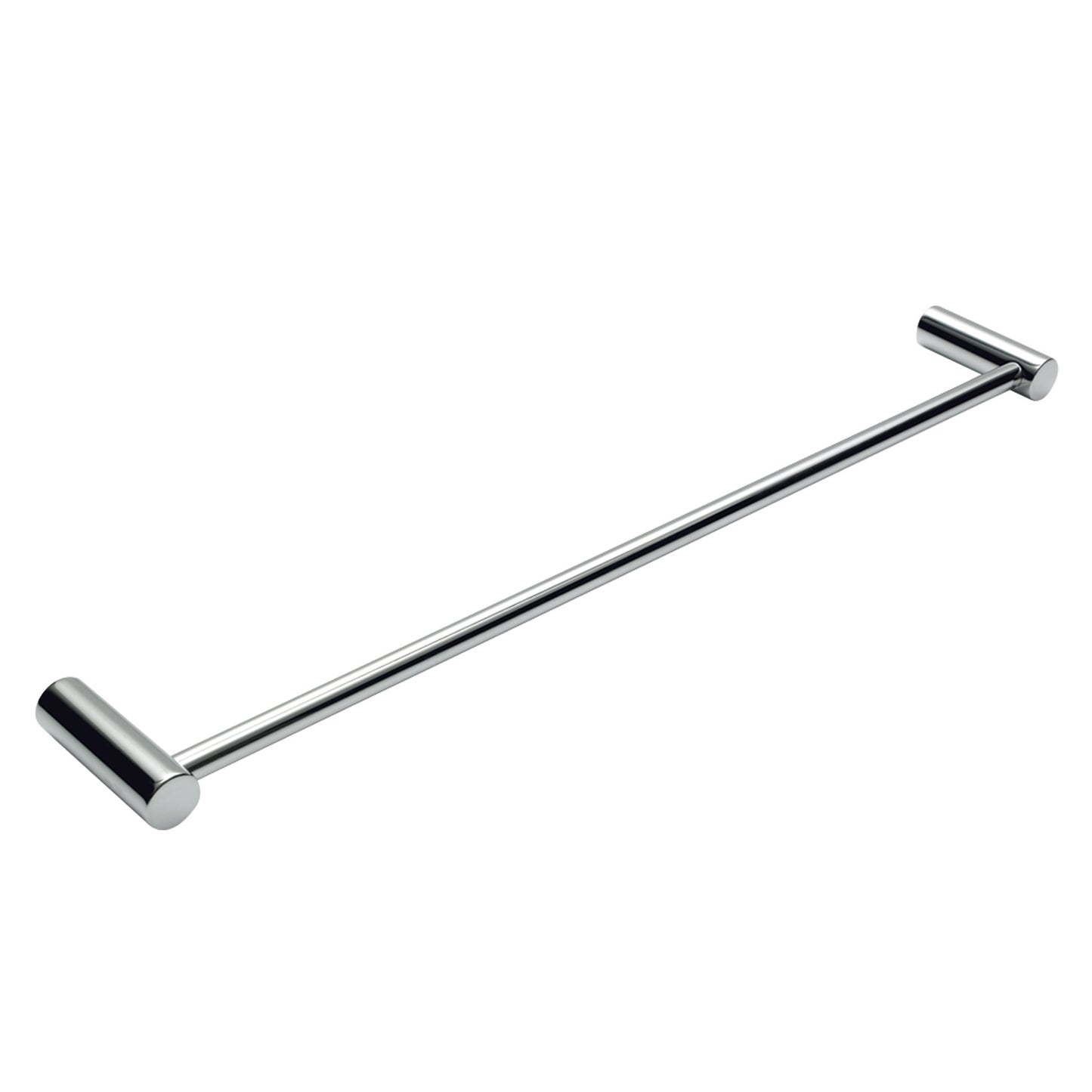 900mm W  Surface Mounted Single Towel Rail  - 900mm W x 75mm D - Bright