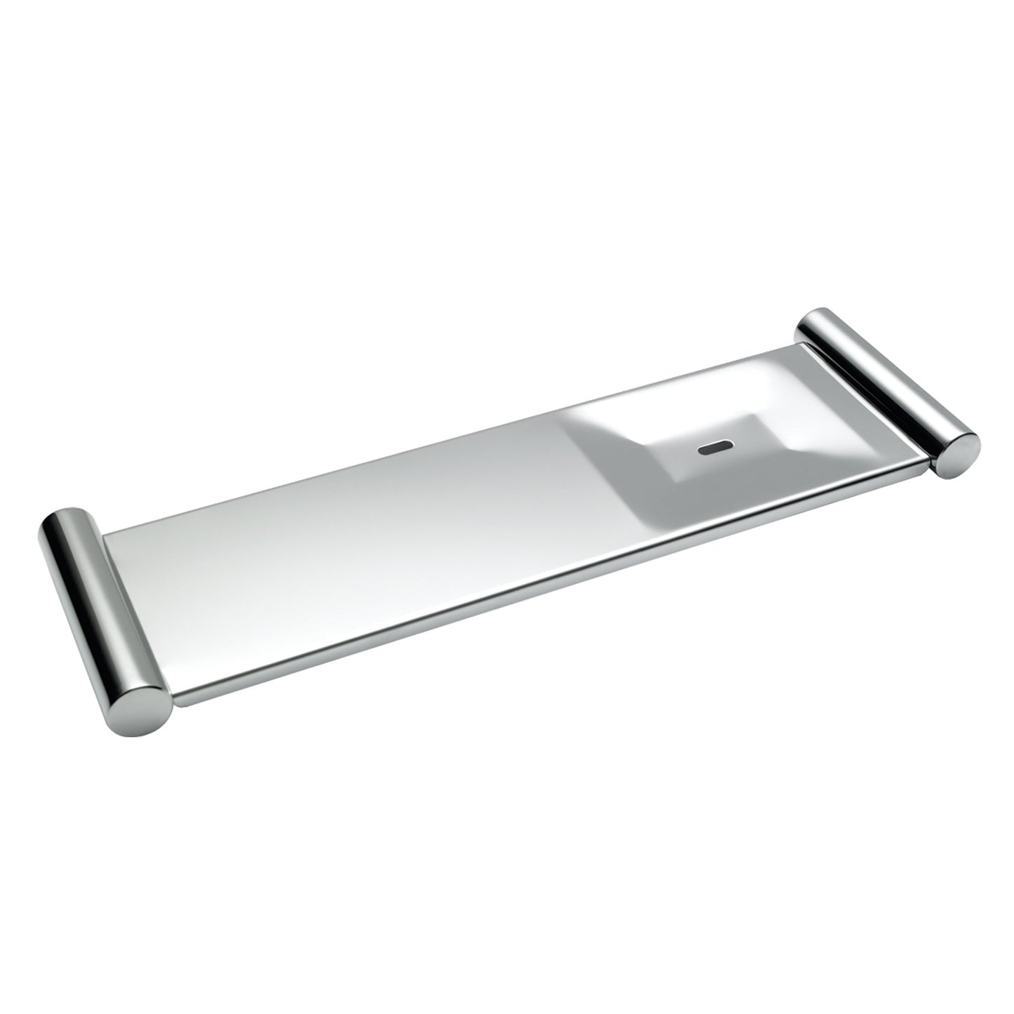 300mm W  Surface Mounted Vanity Shelf with Soap Dish - 300mm W x 22mm H x 100mm D - Bright