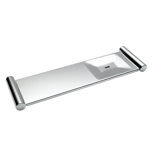 300mm W  Surface Mounted Vanity Shelf with Soap Dish - 300mm W x 22mm H x 100mm D - Bright