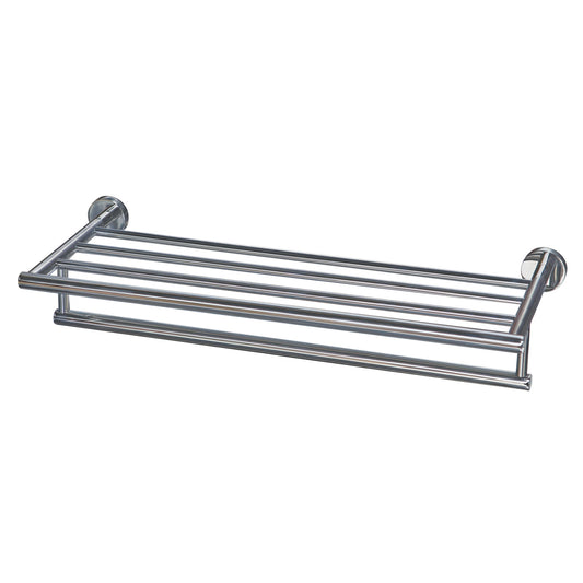 600mm W  Surface Mounted Towel Rack  - 600mm W x 100mm H x 232m D - Bright