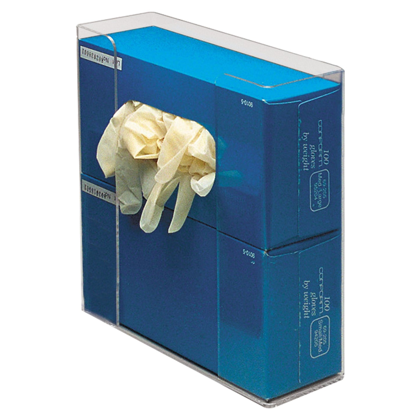 260mm H  Surface Mounted Glove Dispenser - Double 260mm H x 264mm x 95mm  - Clear