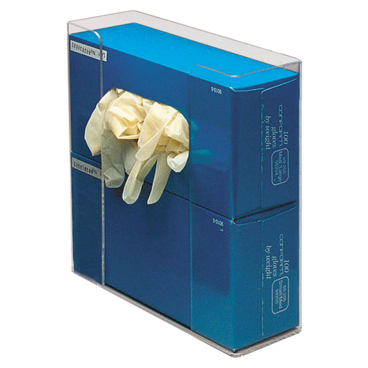 260mm H  Surface Mounted Glove Dispenser - Double 260mm H x 264mm x 95mm  - Clear