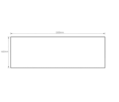 Stone Top 1500x465x20 Pure White No Hole