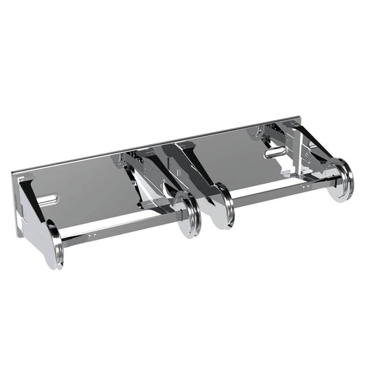 314mmW  Surface Mounted Double Toilet Tissue Dispenser - 314mmW x 70mmH x 110mmD - Chrome