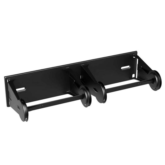314mm W  Surface Mounted Double Toilet Tissue Dispenser - 314mm W x 70mm H x 110mm D - Matte Black